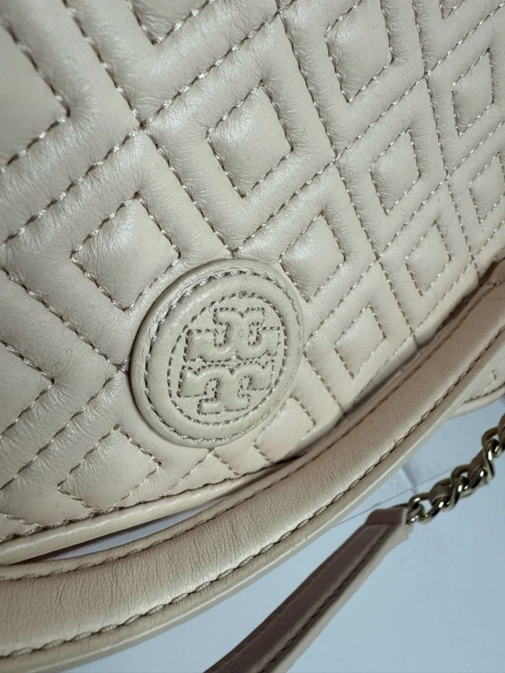 #248 Tory Burch Marion Quilted Leather Small Flap Chain Shoulder Bag